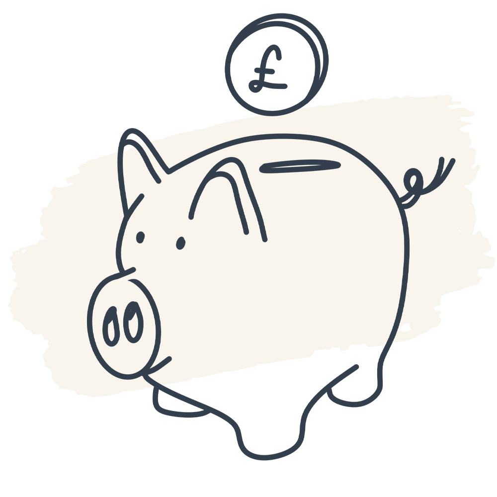 Illustration of a piggy bank