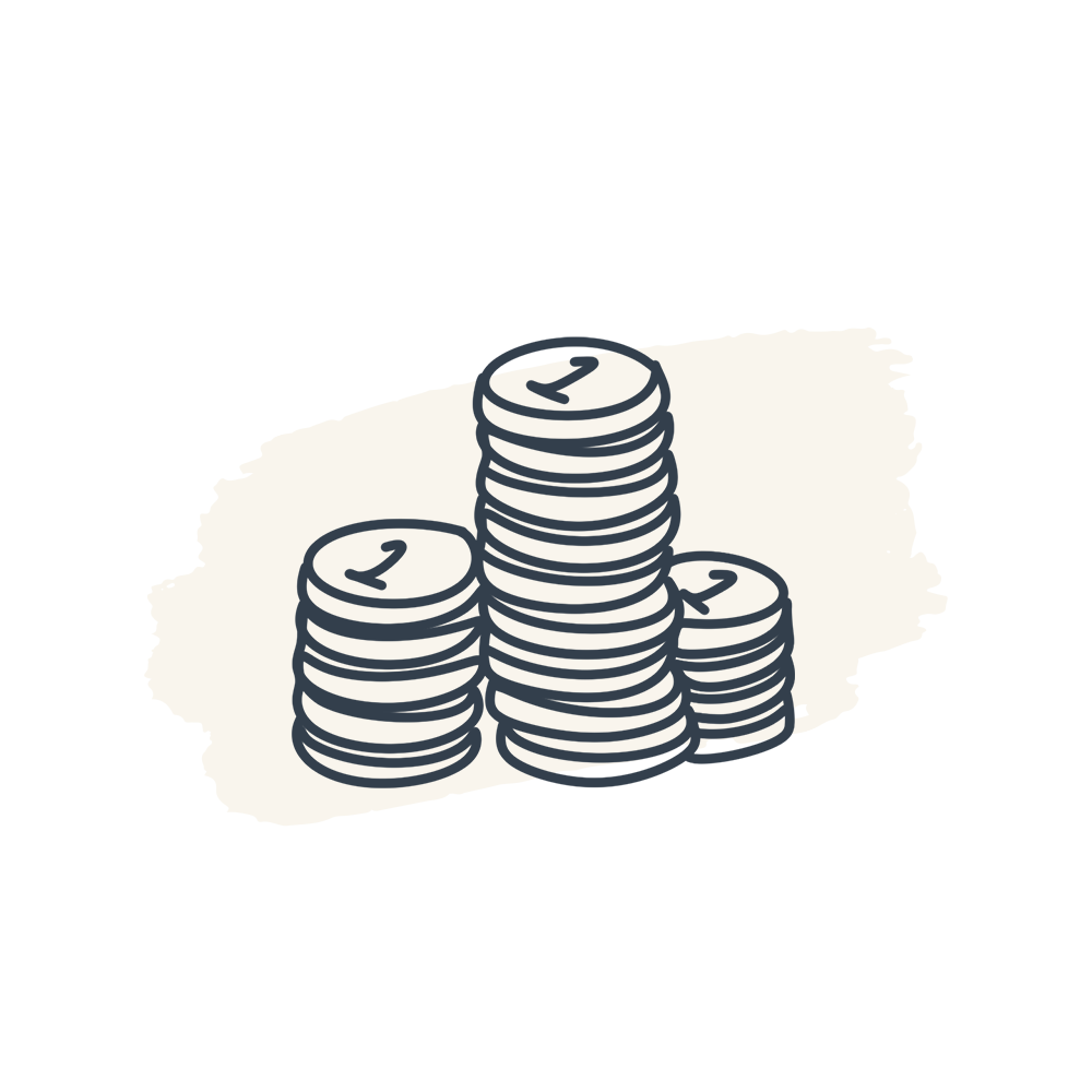 Illustration of a pile of coins
