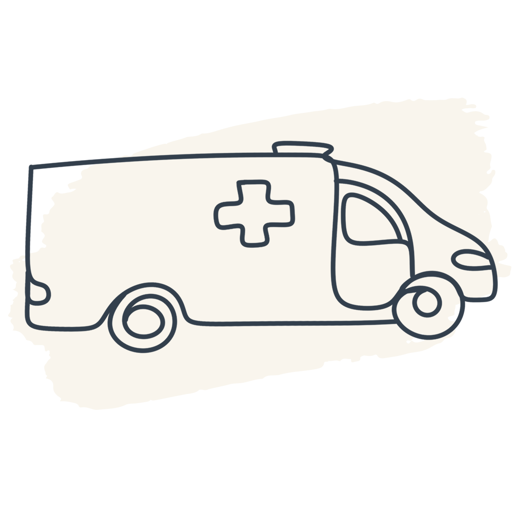 Illustration of an ambulance