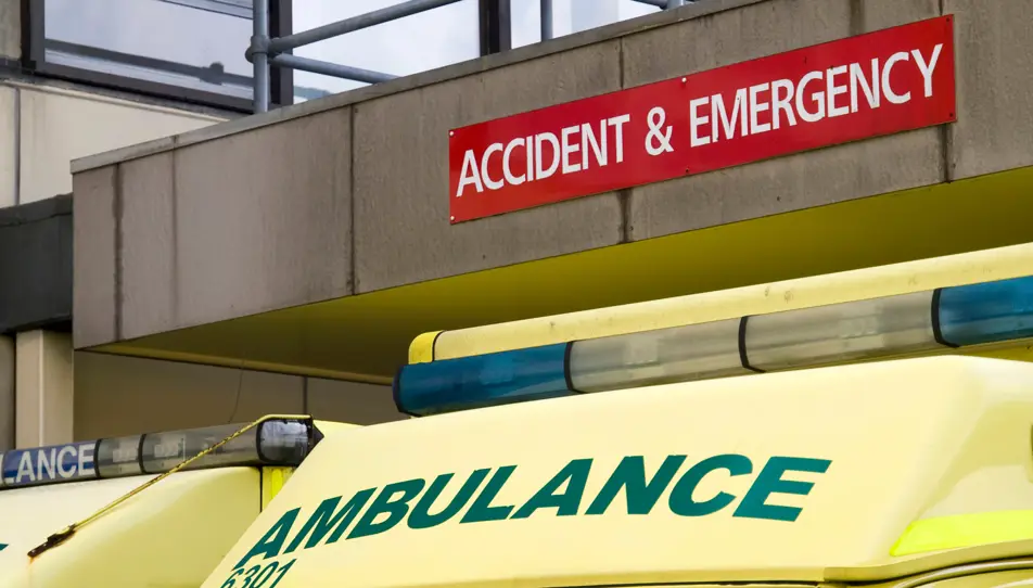 Image of an A&E with an ambulance sitting outside