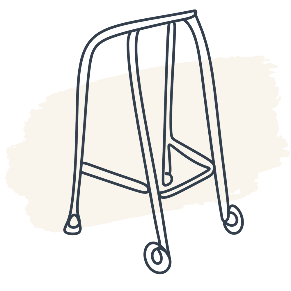 Illustration of a zimmer frame