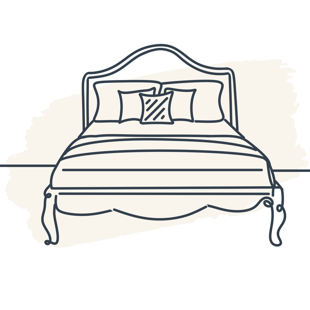 Illustration of a bed