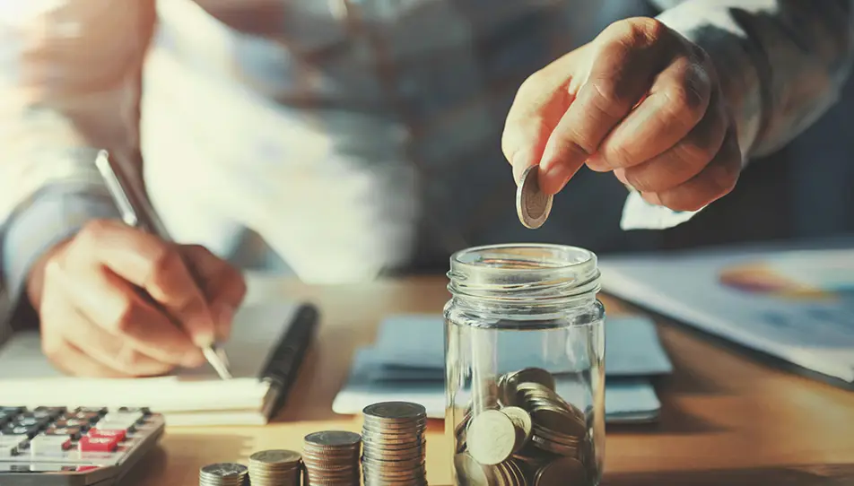 Image of counting coins.