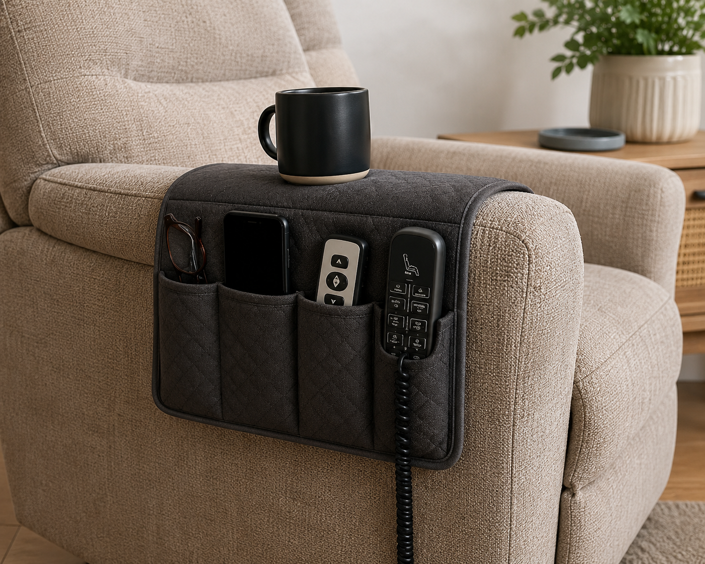 Armrest organiser