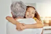 Elderly parent with carent's child