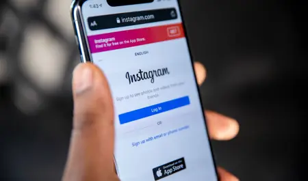 Instagram login page on phone